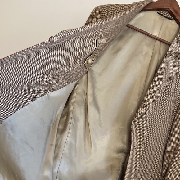 Brooks Brothers Sport Coat Mens 39S Tan Red Green Check Blazer Made in USA - Picture 11 of 15